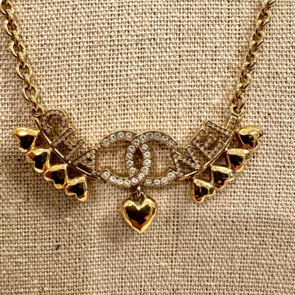 CHANEL Gold and Silver Heart Necklace - Picture 8 of 11
